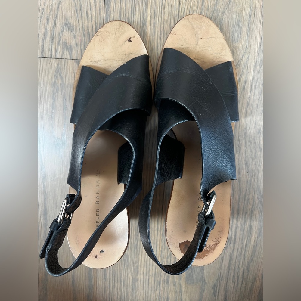Loeffler Randall Black Leather Sandals